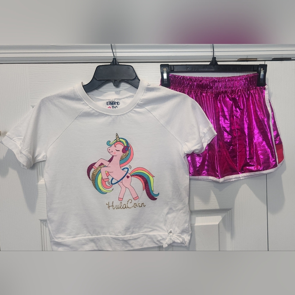 Limited Too Girls size 8 2pc shorts outfit